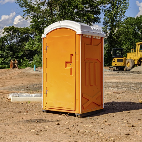 how often are the porta potties cleaned and serviced during a rental period in Ashford WV